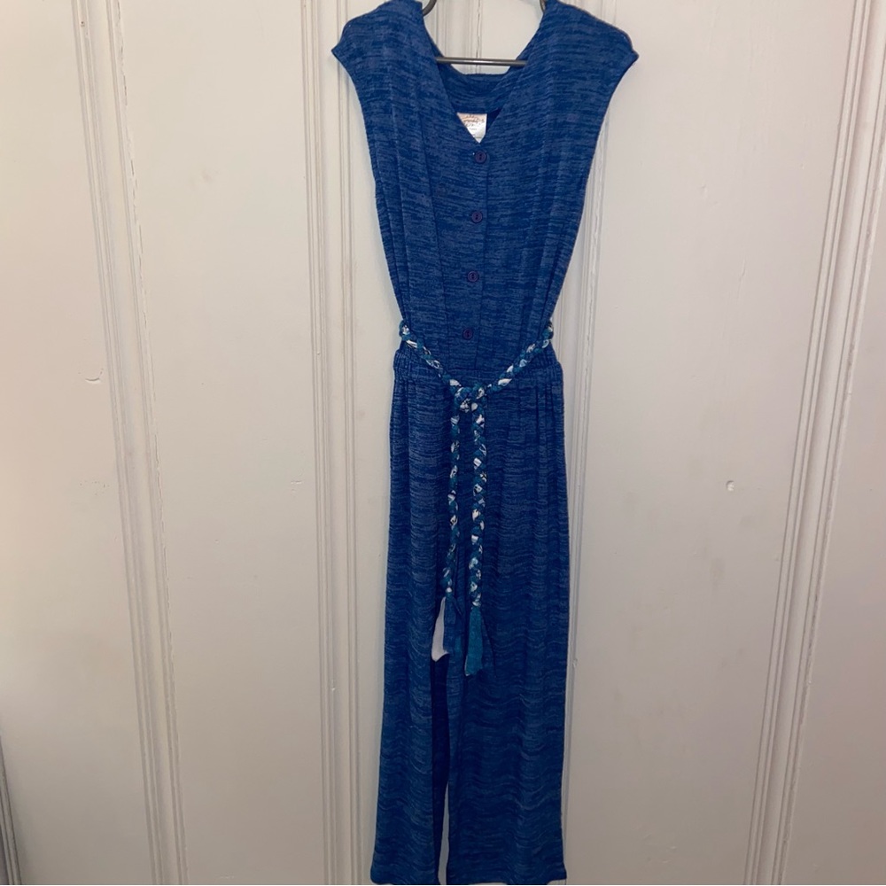 Persnickety Blue Sleeveless Jumpsuit girl size 6 so so cute!